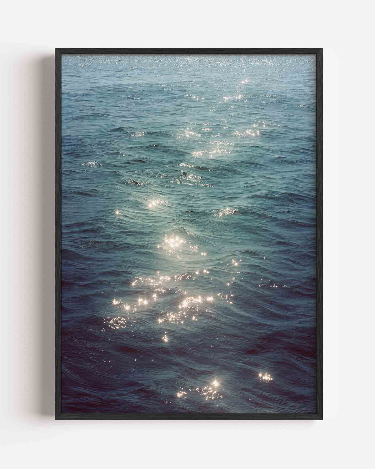 Zeeoppervlak met zonlicht – natuur portret poster als wanddecoratie
