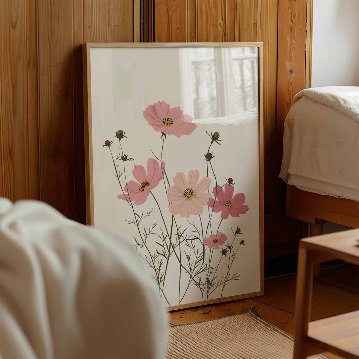Bloemrijke Elegantie – staande muurposter voor de kinderkamer