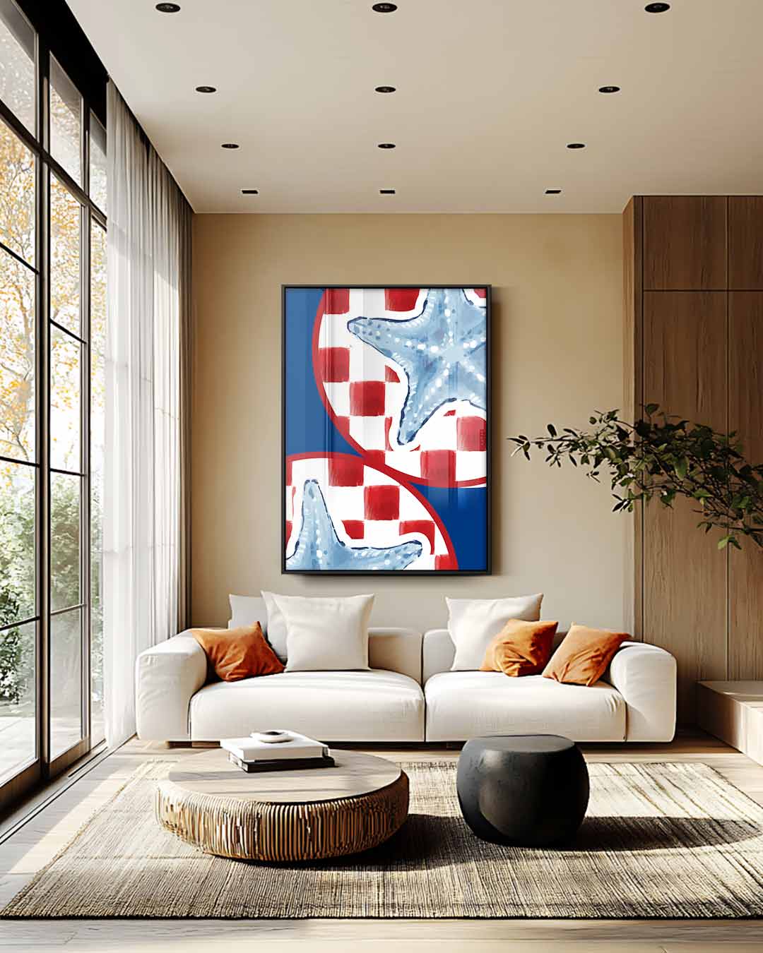 Zeeavontuur op Canvas – plexiglas wanddecoratie in portret formaat