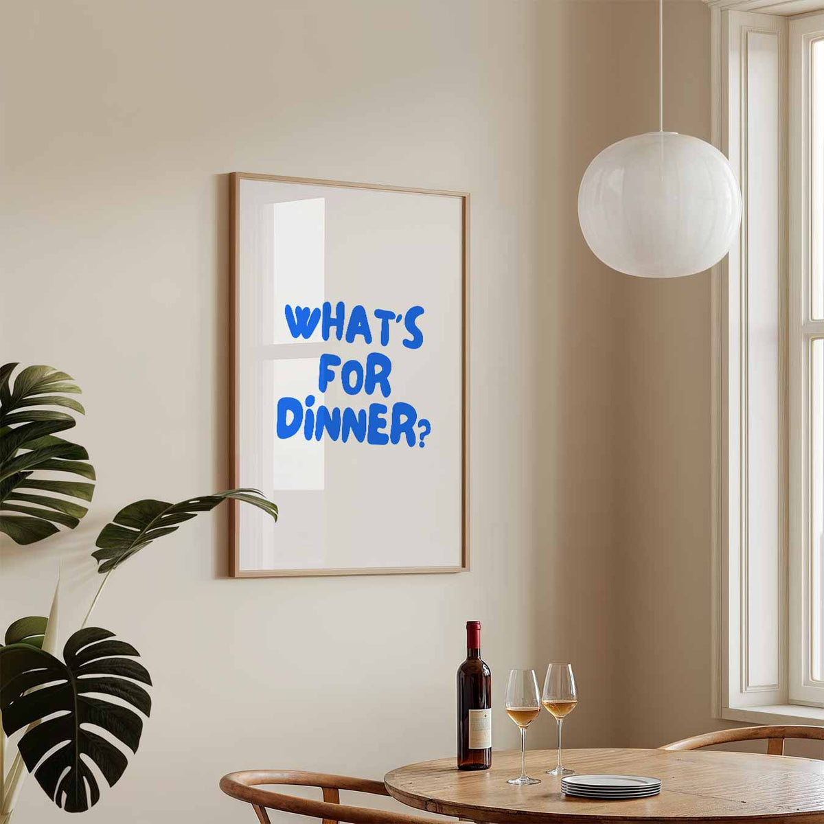 What's for Dinner? – tekstposter in staand formaat