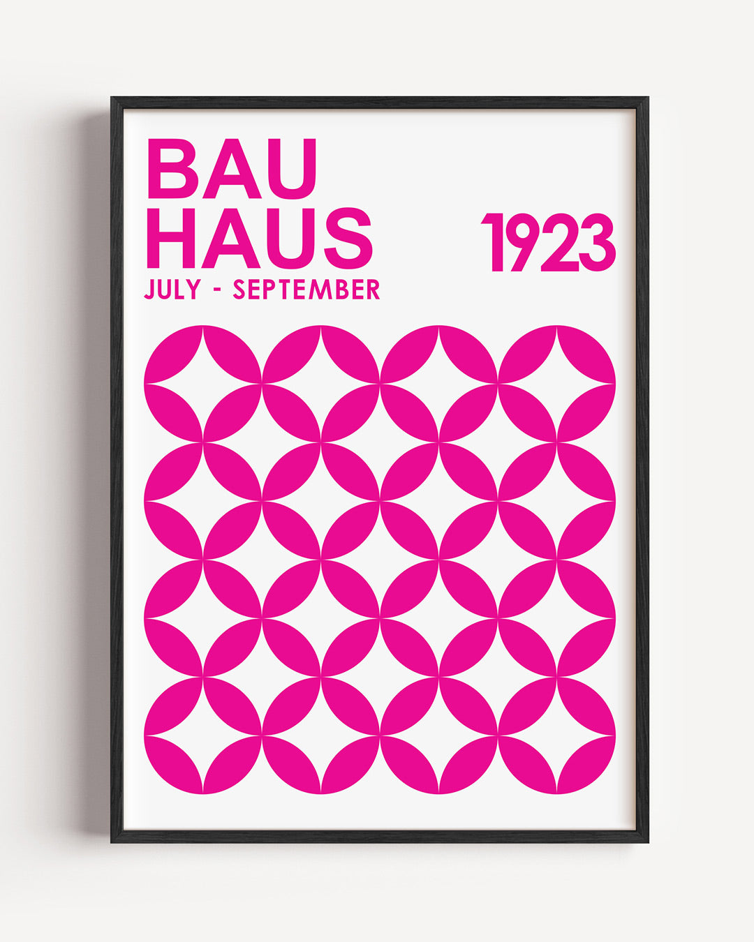 Cirkelpatroon herhaling – staande Bauhaus poster als wanddecoratie