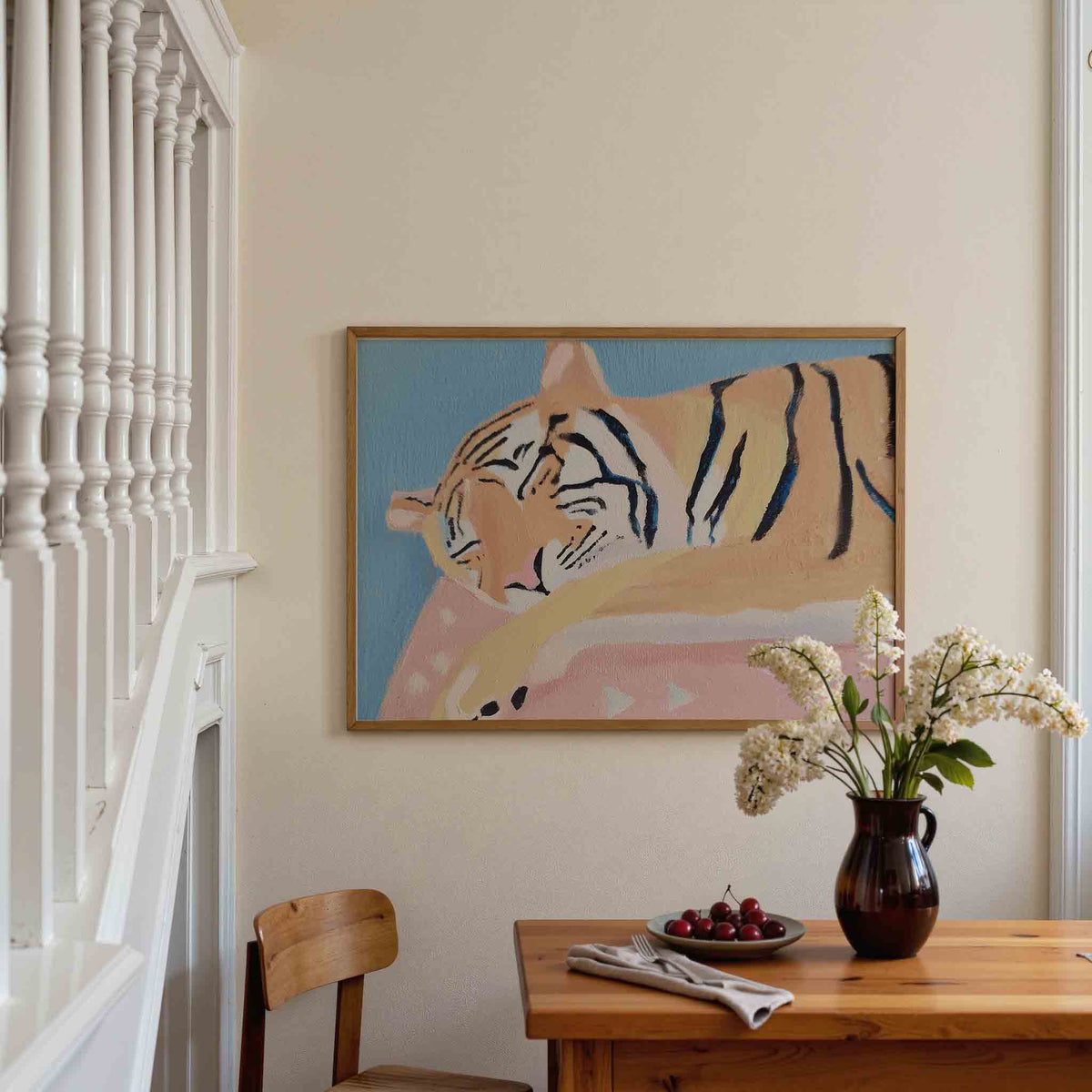 Slapende tijger – dieren poster in liggend formaat