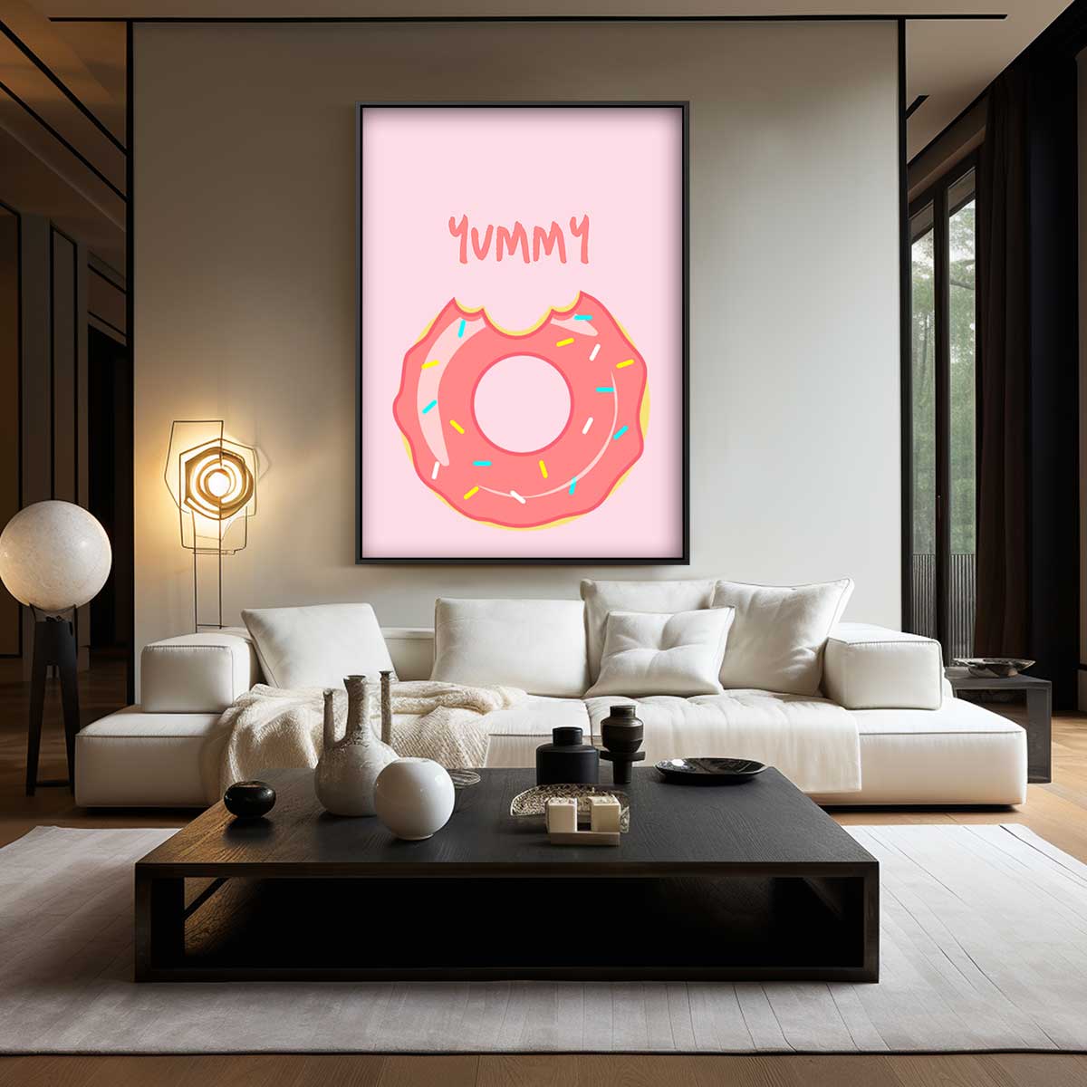Donut Droom – plexiglas wanddecoratie in portret formaat