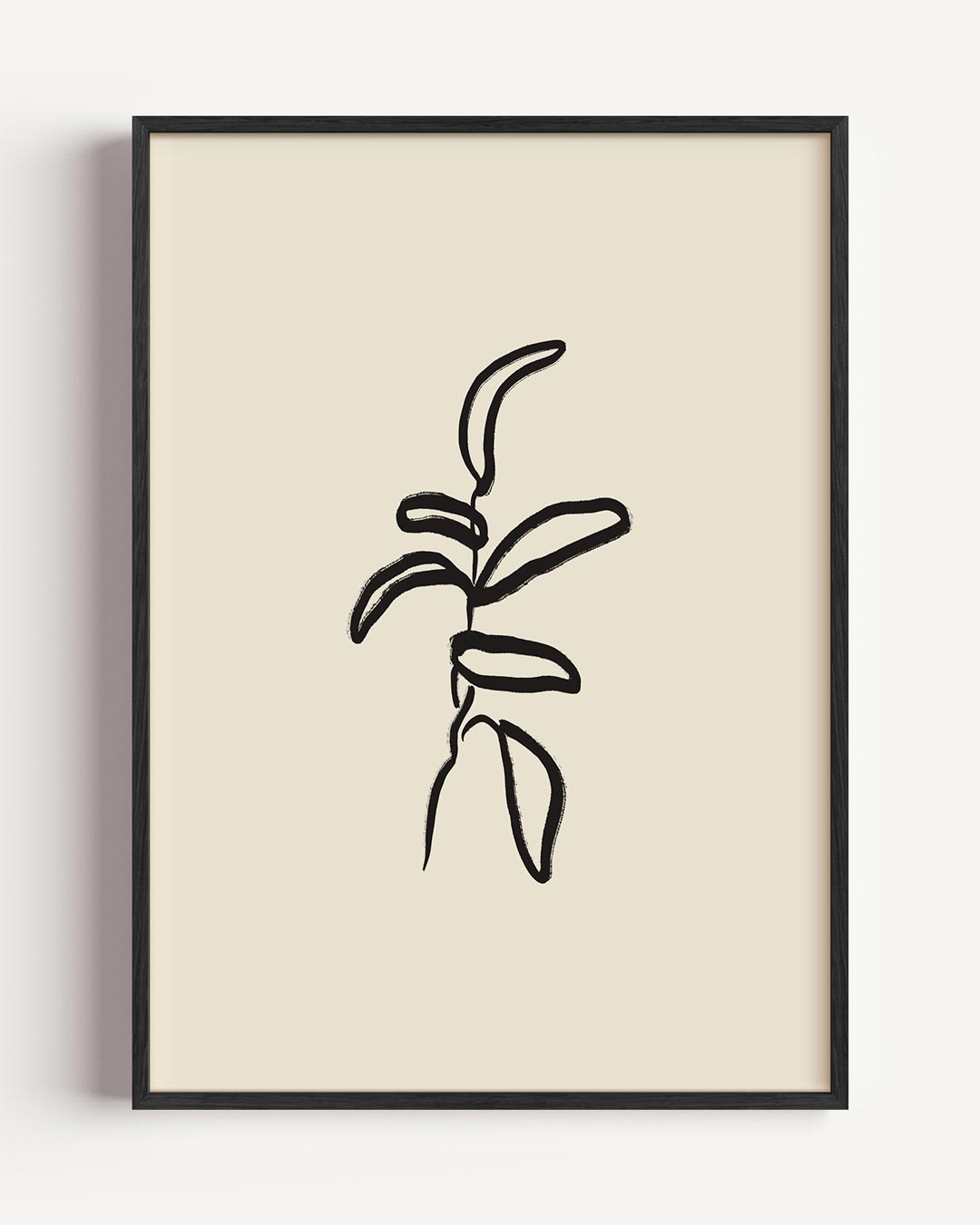 Minimalistische Plantentekening – botanische portret poster als wanddecoratie