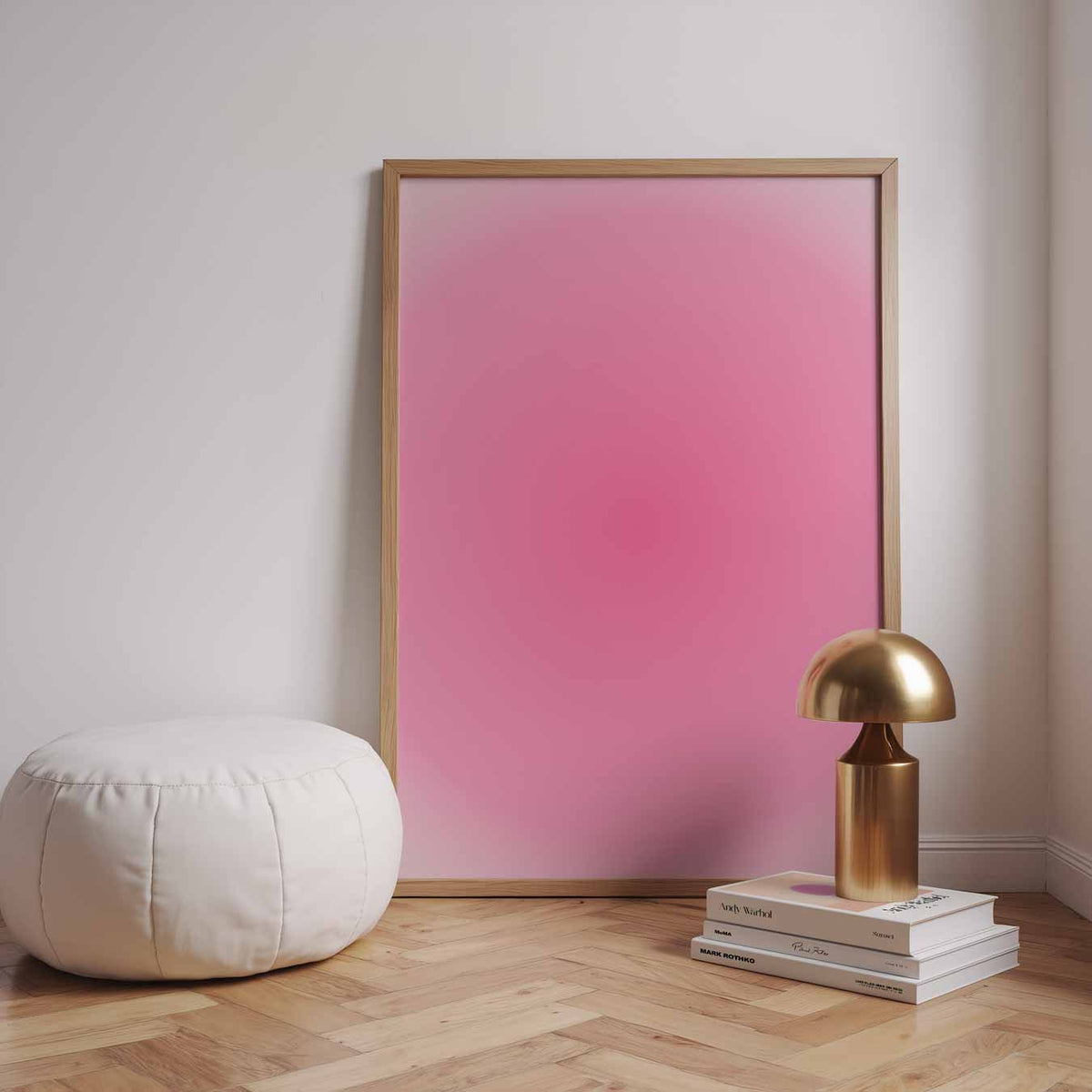 Roze Droomachtige – speelse wandkunst als portret kinderposter