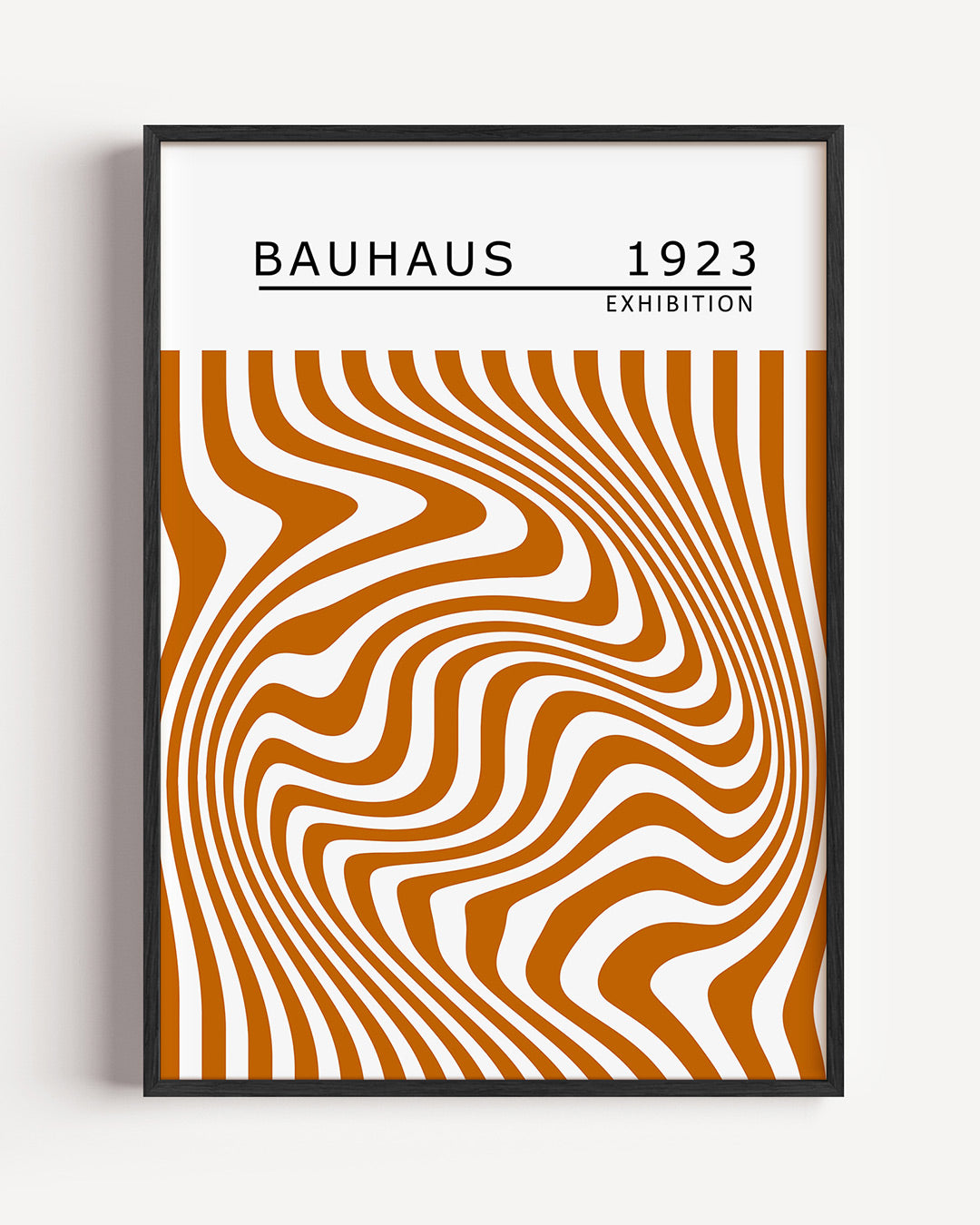 Golvend lijnenspel – staande Bauhaus poster als wanddecoratie