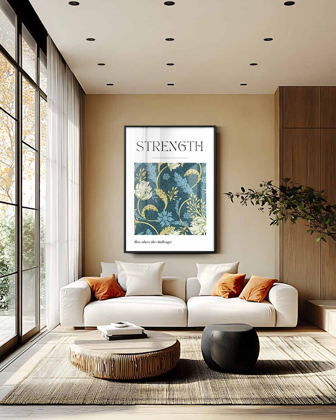 Bloemetjeskracht – canvas wanddecoratie in portret formaat
