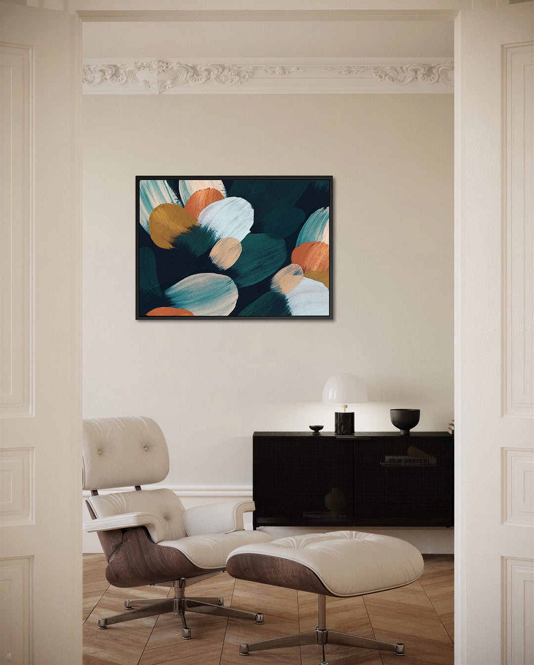 Kleurencompositie – Wanddecoratie kunstwerk – liggende wanddecoratie