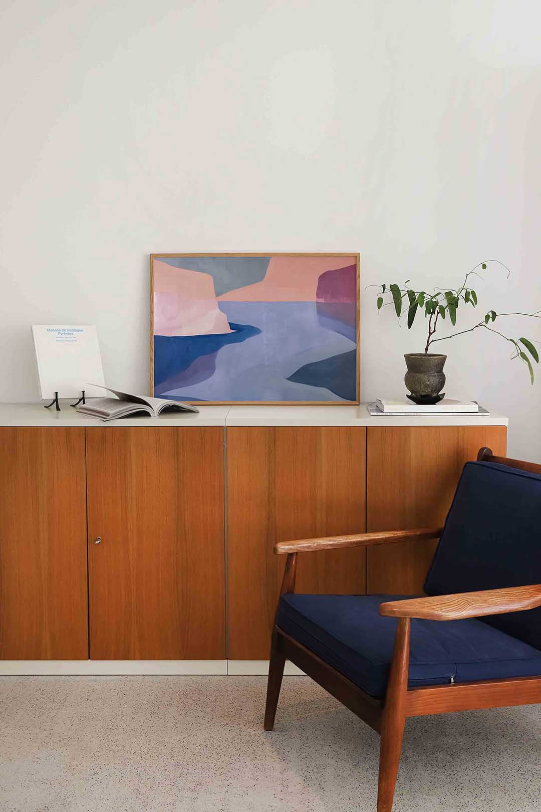 Abstracte landschapsvormen – moderne landscape wanddecoratie van WallArtistic