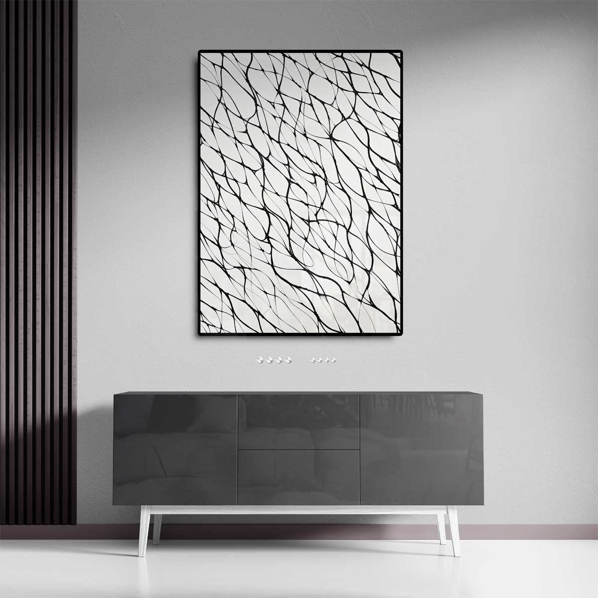 Dansende Lijnen – staande wandkunst voor woonkamer of interieur
