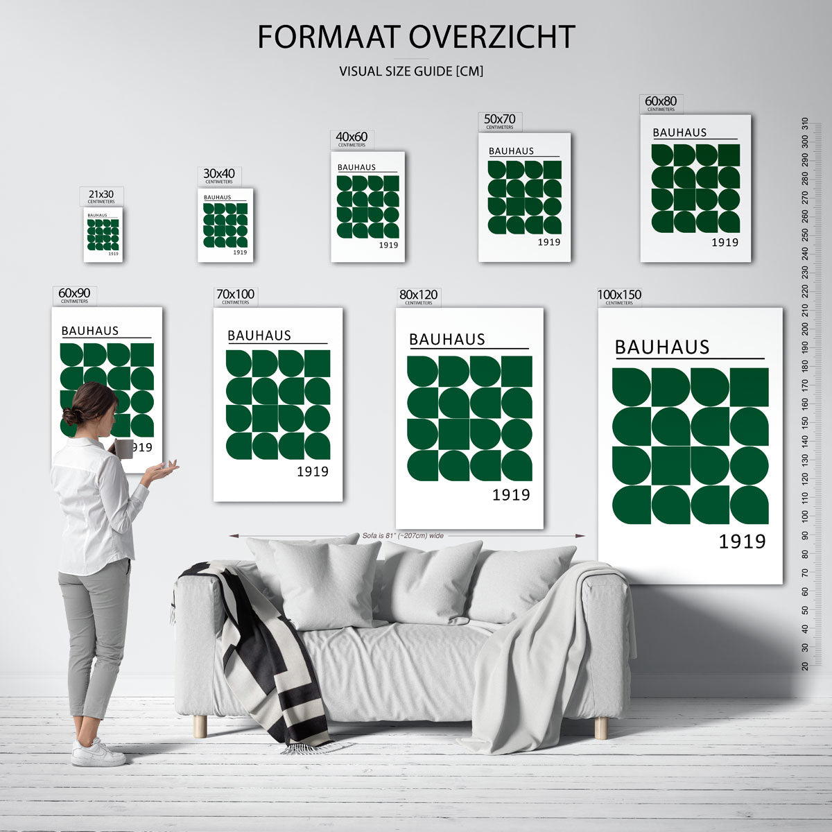  – Bauhaus poster als moderne geometrische wanddecoratie
