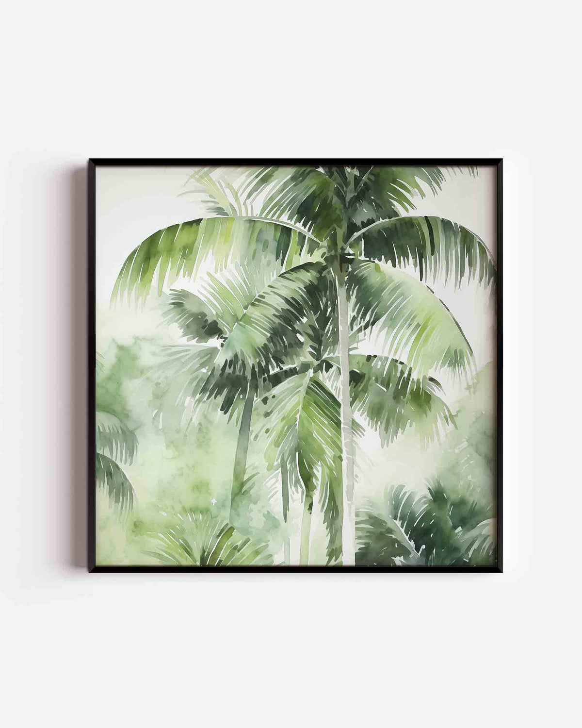 Tropische palmbomen – jungle vierkante poster als wanddecoratie