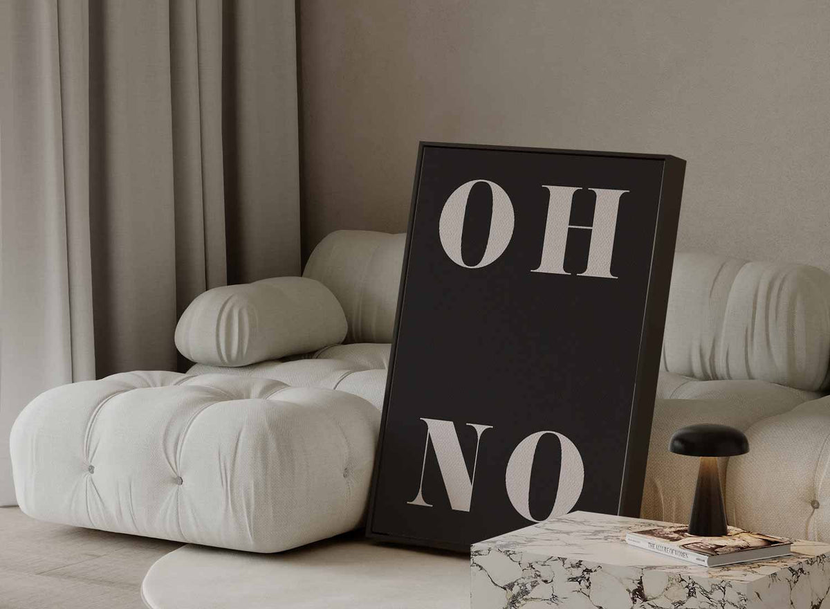 OH NO Typografie Art – portret kunstwerk als wanddecoratie, afbeelding 13