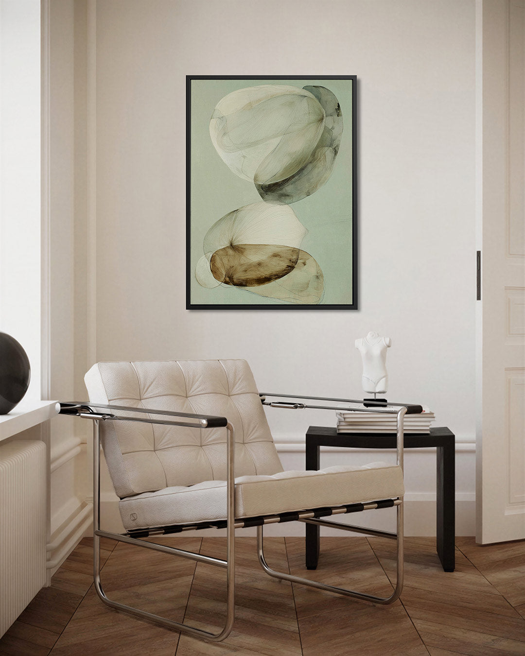 Organische vormen compositie – kunstwerk als stijlvolle wanddecoratie