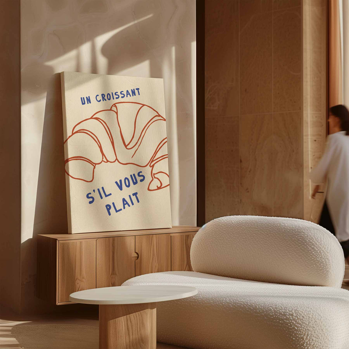 Franse Croissant Poster – dibond kunstwerk als wanddecoratie