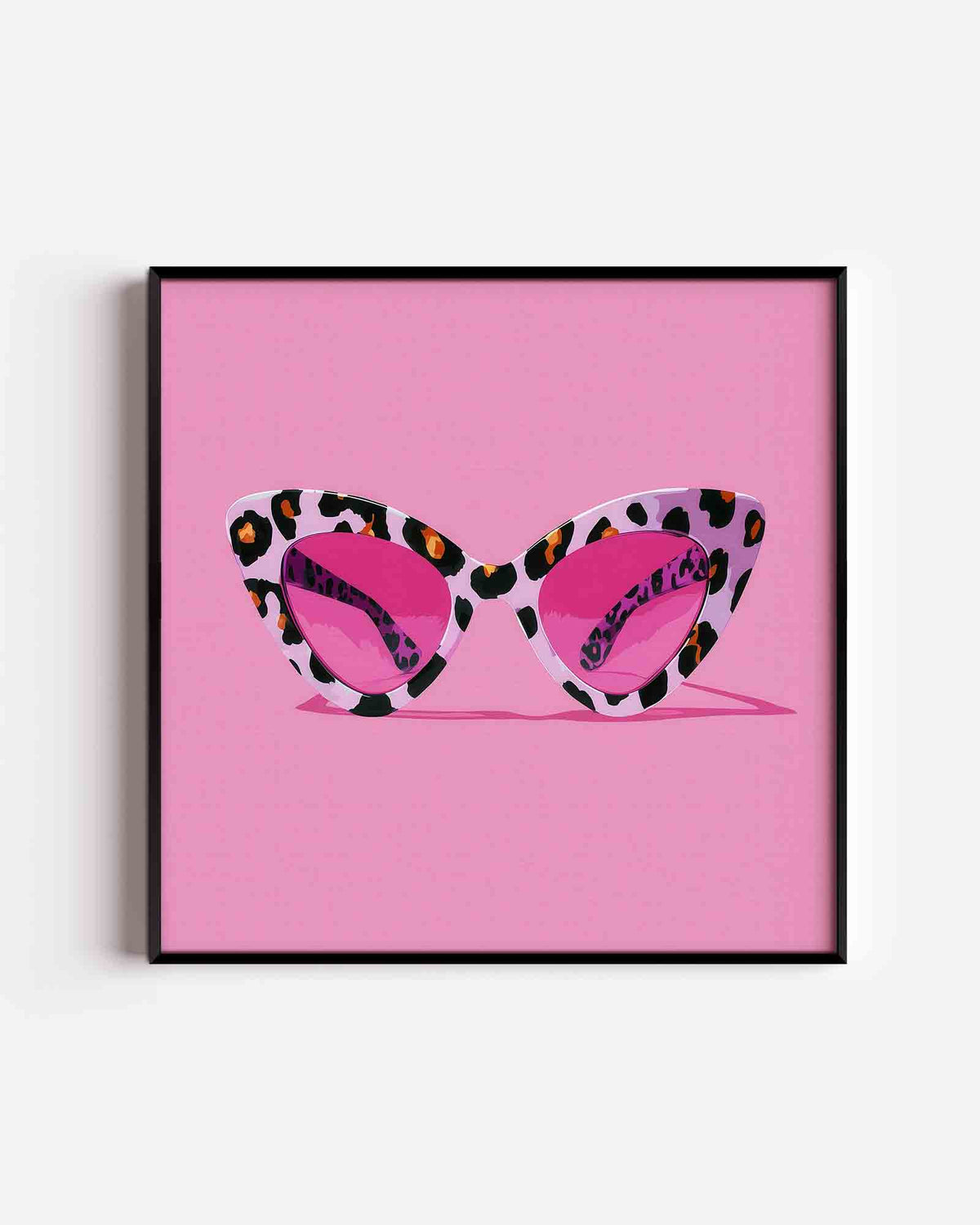 Zonnebril met luipaardprint – Pop Art vierkante poster als wanddecoratie
