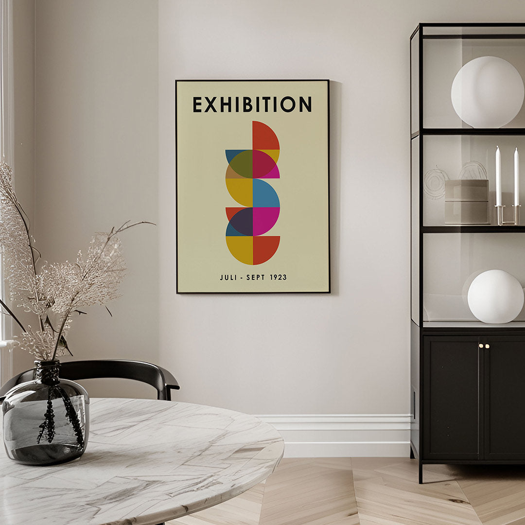 Vorm en kleur – geometrische Bauhaus poster in staand formaat