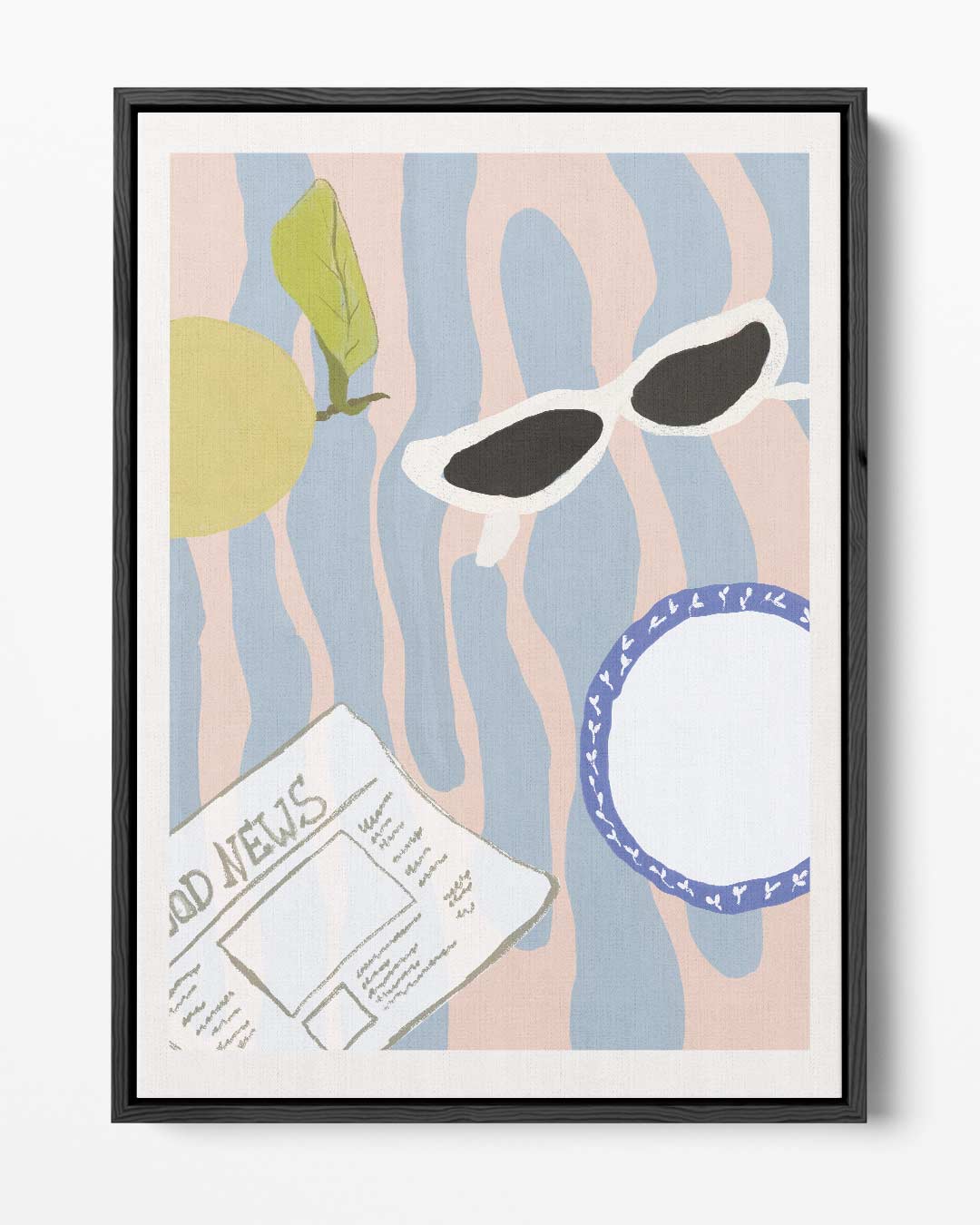 Zonnige Dag Invloeden – portret kunstwerk als wanddecoratie