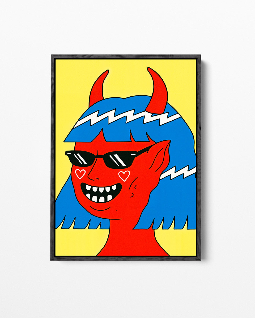 Vrolijke cartoonfiguur – staand wanddecoratie kunstwerk
