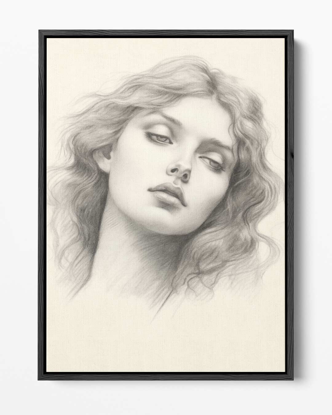 Dromerige Blik – portret kunstwerk als wanddecoratie