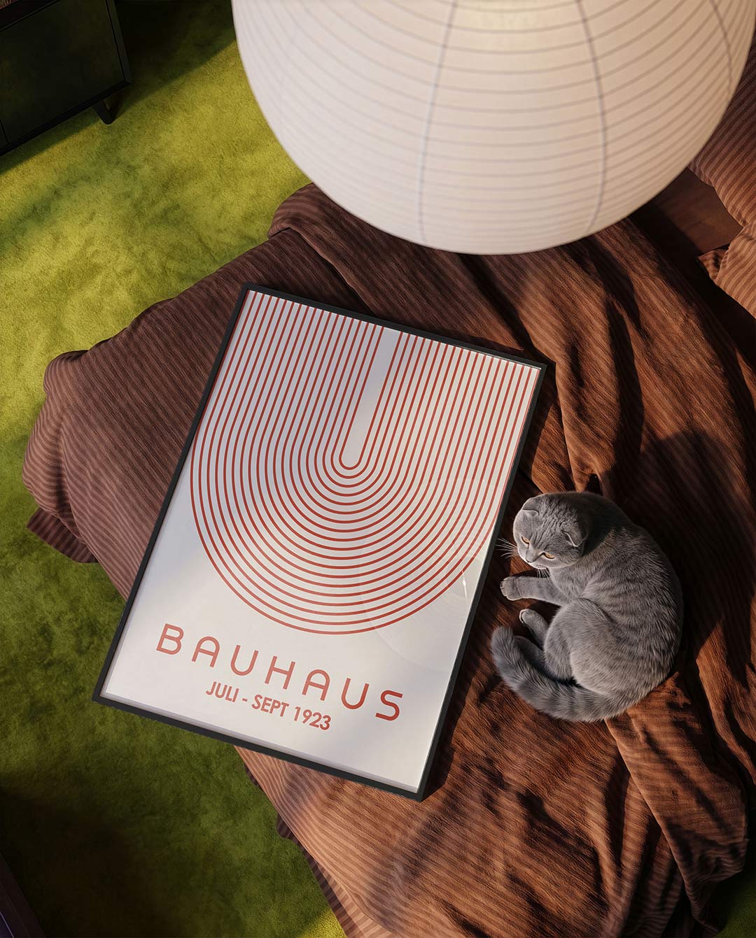 Lijnen en vormen – moderne Bauhaus wandkunst als poster
