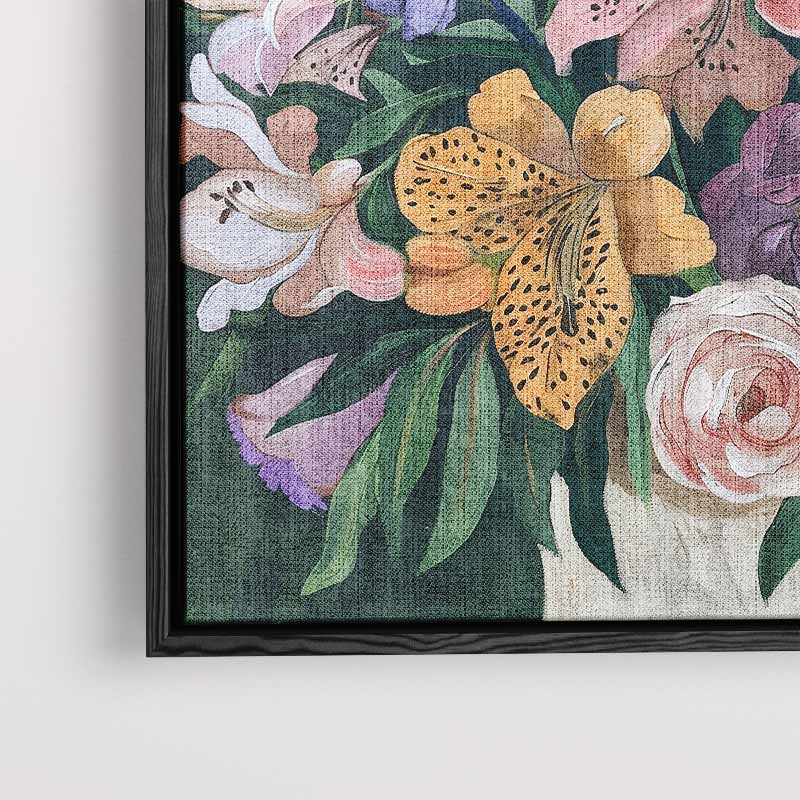 Bloemrijke Fantasie – canvas wanddecoratie in portret formaat