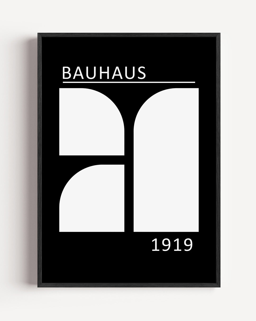 Vorm en balans – staande Bauhaus poster als wanddecoratie
