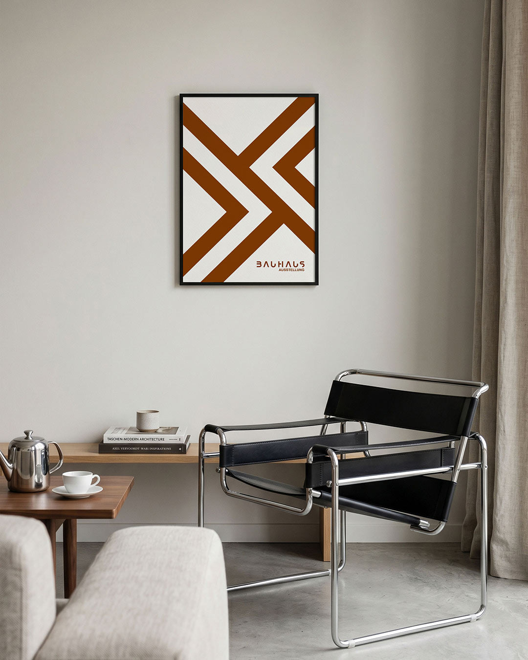 Lijnen en vlakken – geometrische Bauhaus poster in staand formaat