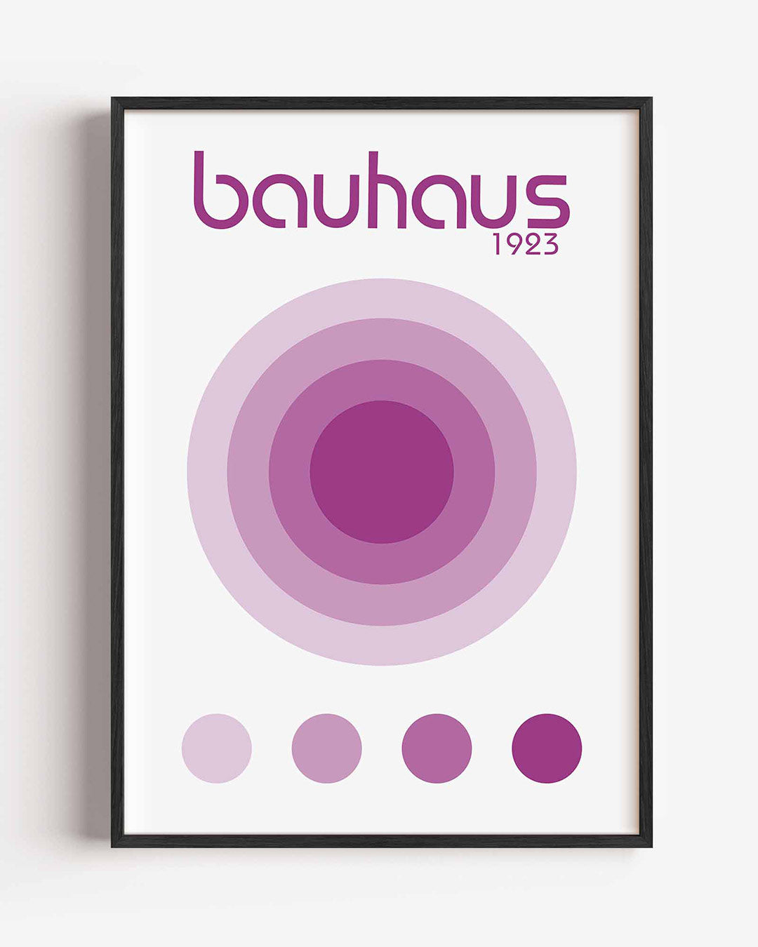 Cirkelvormen en kleuren – staande Bauhaus poster als wanddecoratie