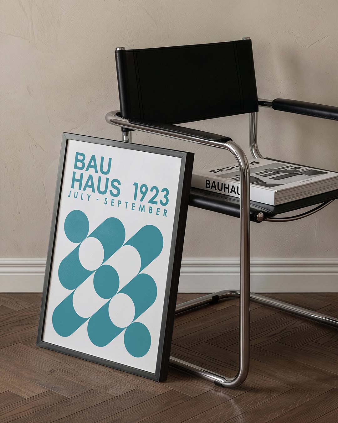 Vormen en vlakken – staande Bauhaus poster voor aan de muur