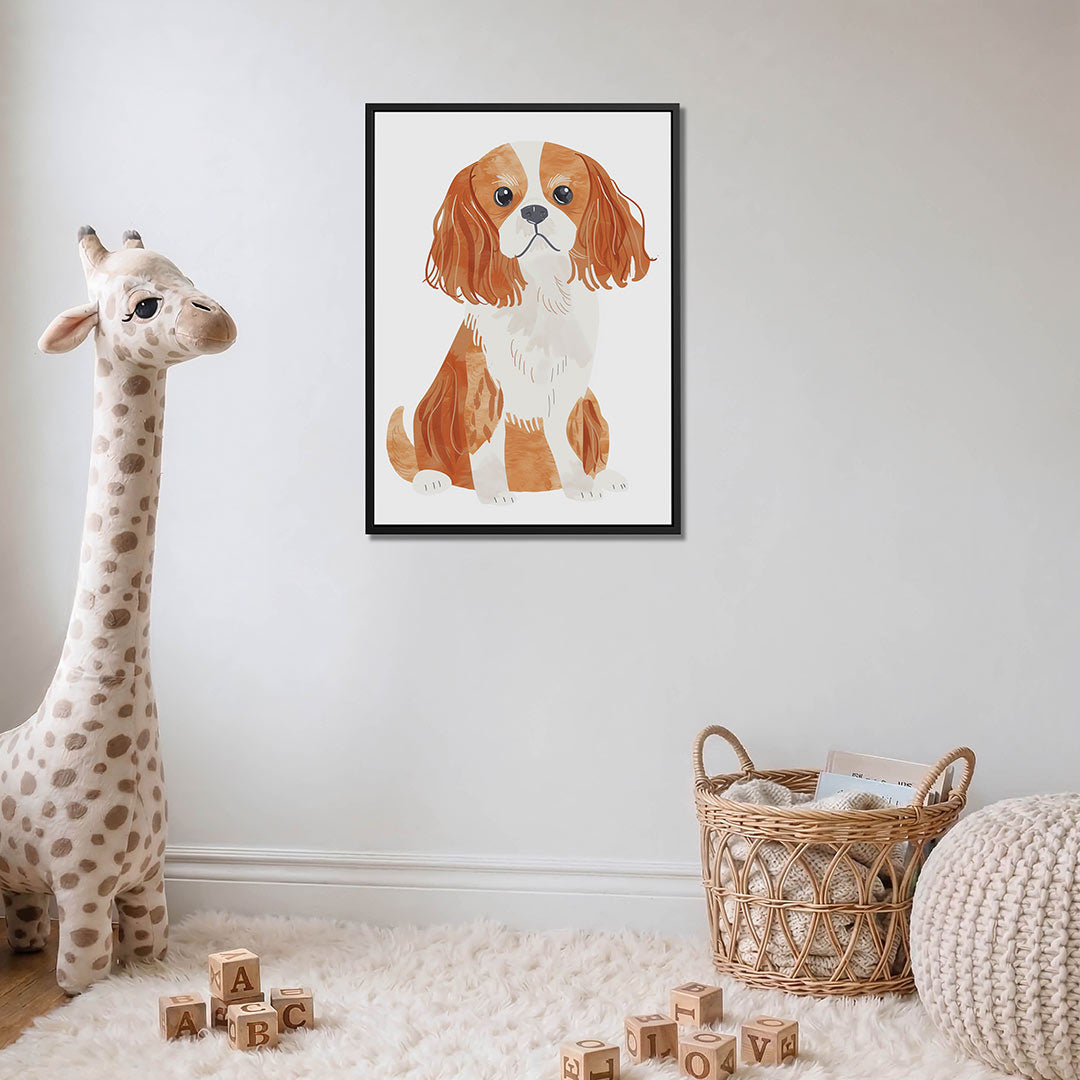 Hond illustratie – moderne staande wandkunst