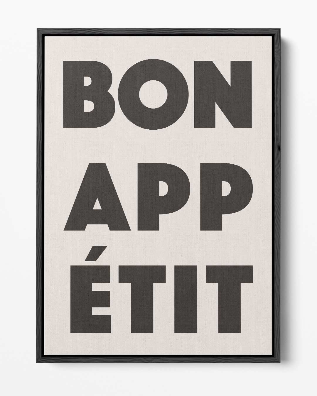 Bon Appétit Typografie Poster – portret kunstwerk als wanddecoratie