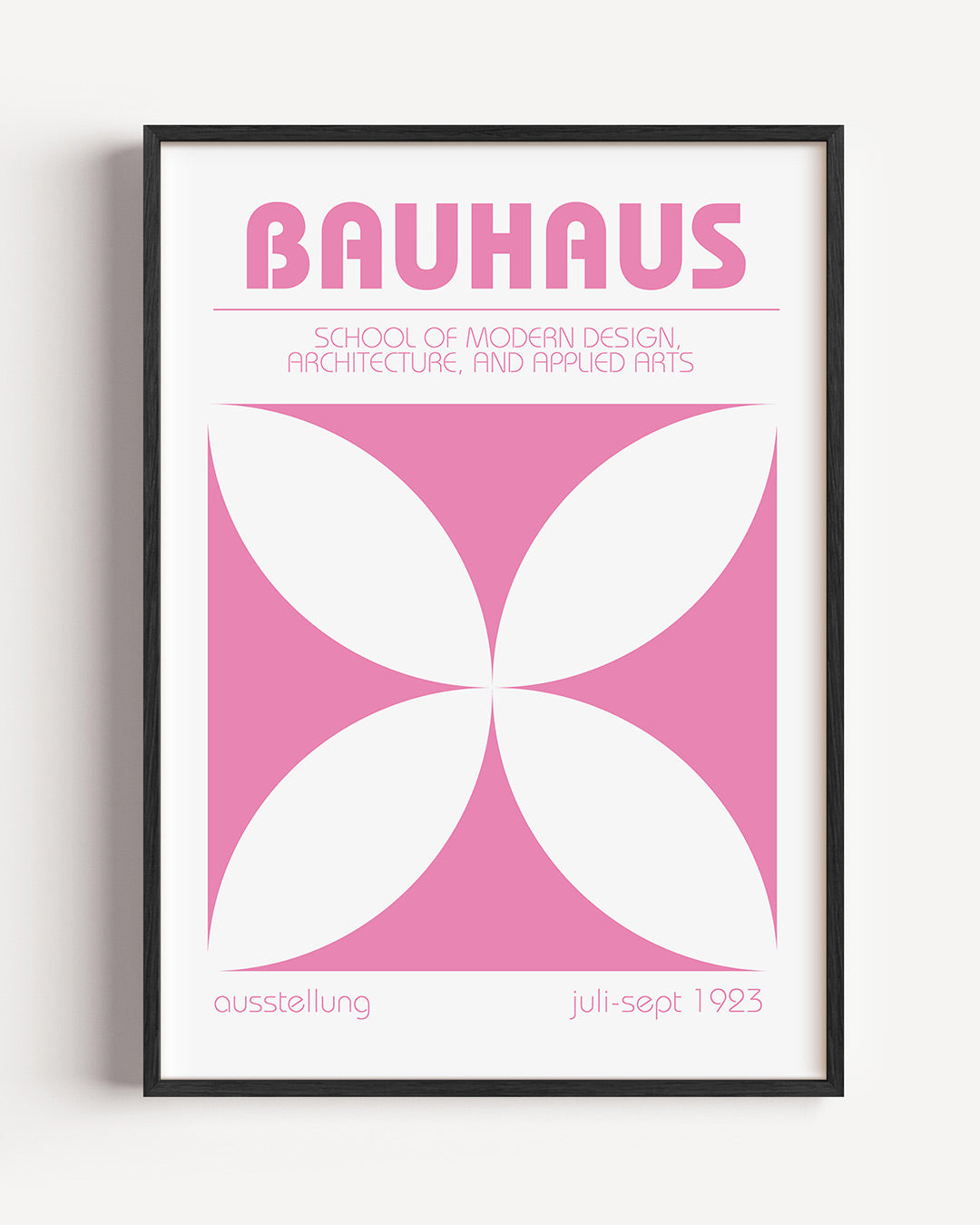 Vorm en kleur – staande Bauhaus poster als wanddecoratie