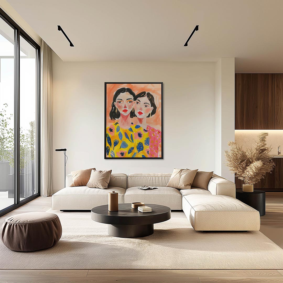 Vrolijke portretten – moderne staande wandkunst