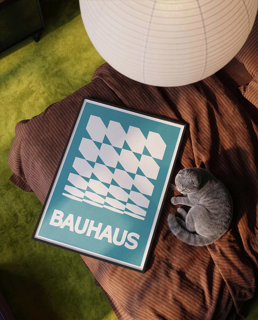 Vormritme en lijnen – moderne Bauhaus wandkunst als poster