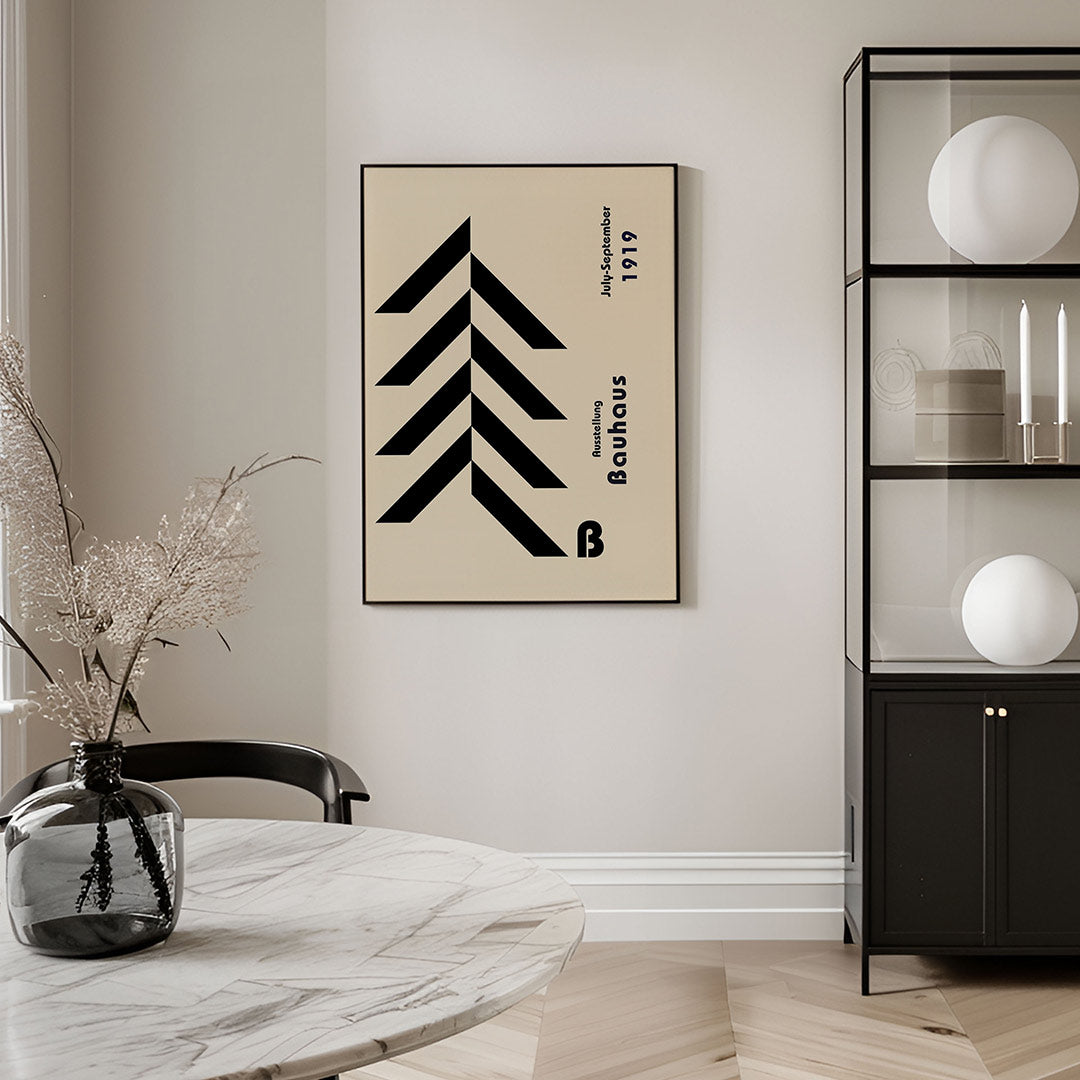 Vorm en balans – geometrische Bauhaus poster in staand formaat