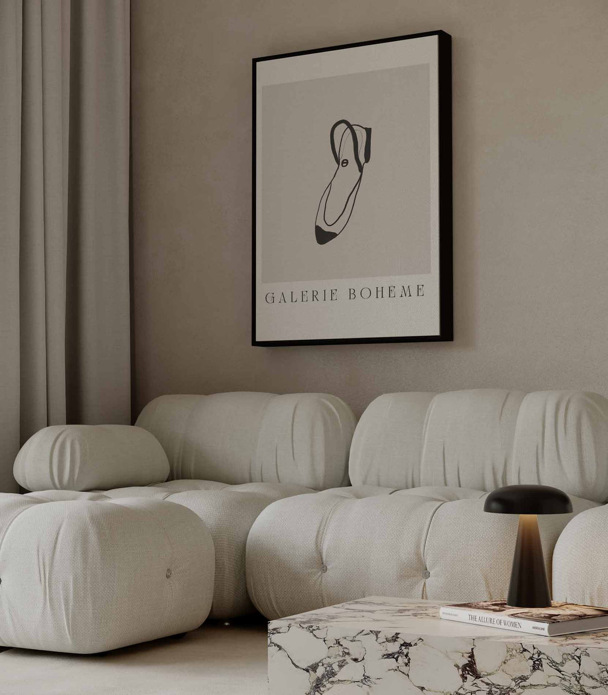 Elegante Slof – plexiglas wanddecoratie in portret formaat