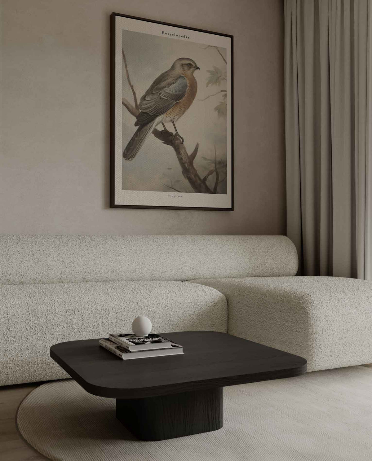 Vintage Vogelschilderij op Canvas – dibond wanddecoratie in staand formaat