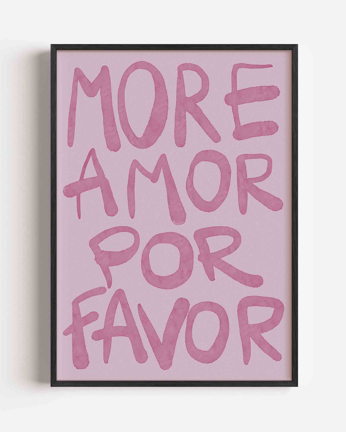 More amor por favor – kleurrijke abstracte portret poster als wanddecoratie