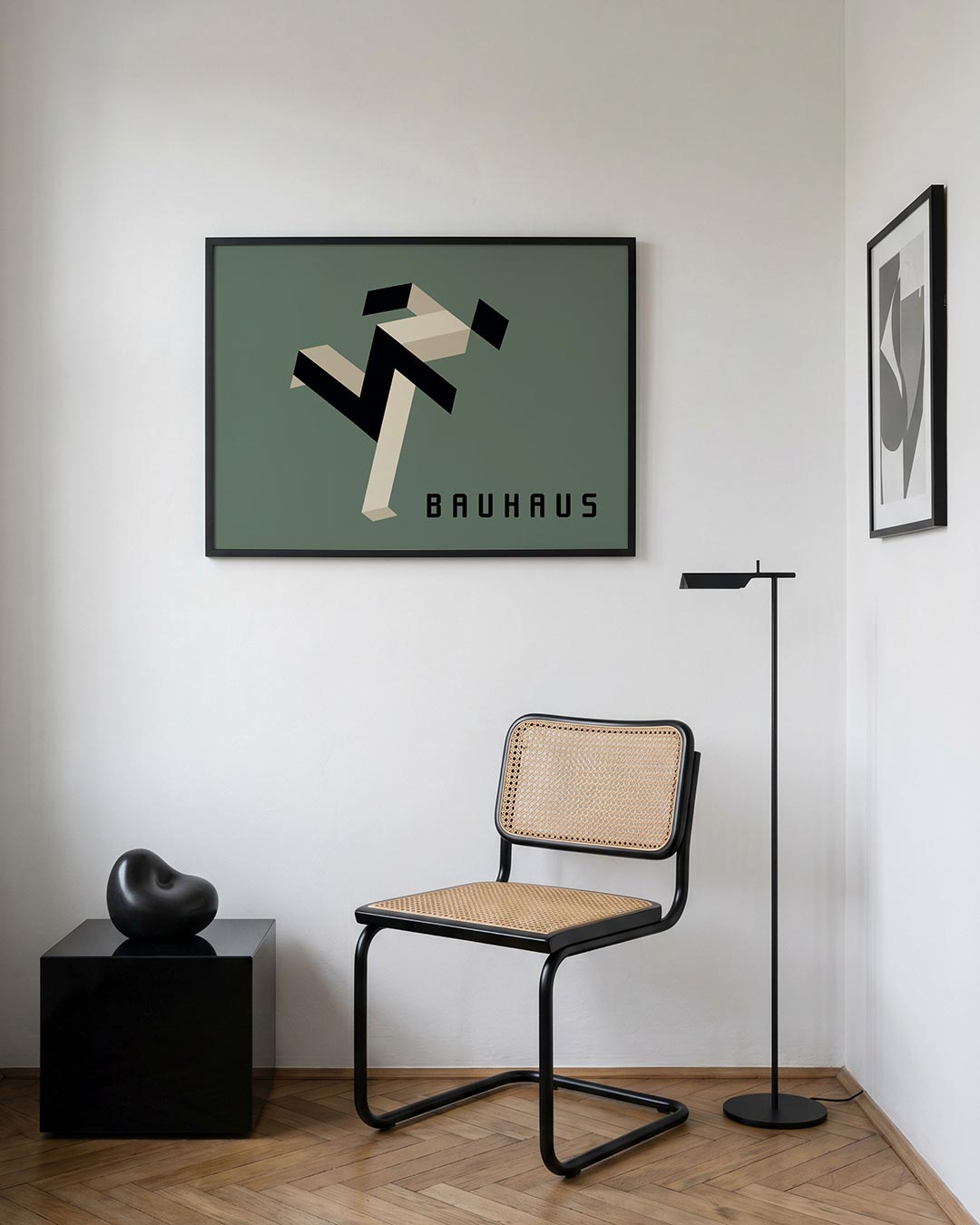 Vorm en beweging – geometrische Bauhaus poster in liggend formaat
