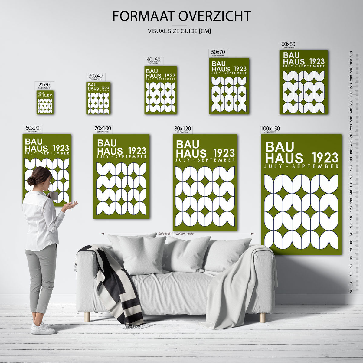 Vormritme en kleur – Bauhaus poster als moderne geometrische wanddecoratie