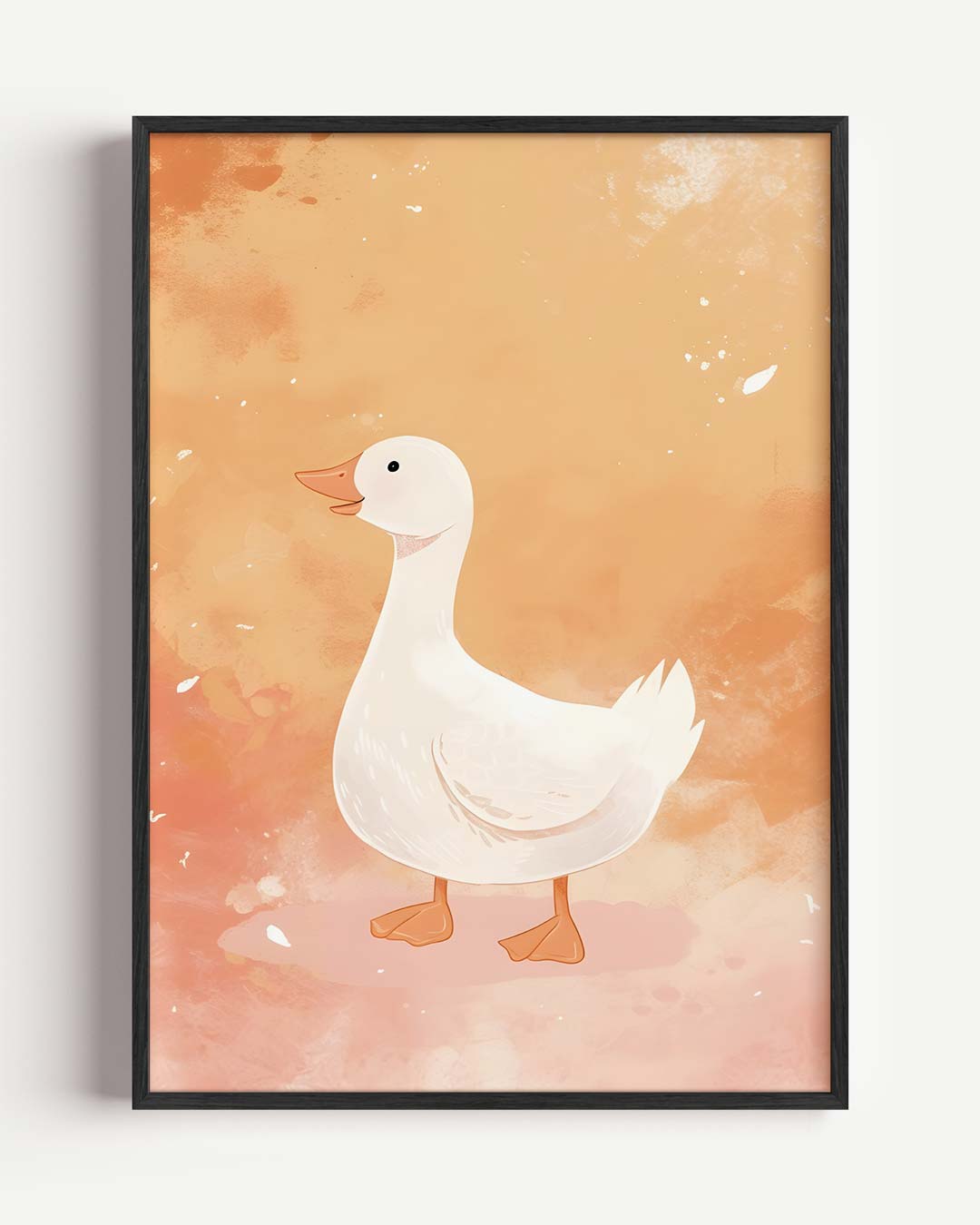 Vrolijke Gans Kunstposter – kids portret poster als wanddecoratie