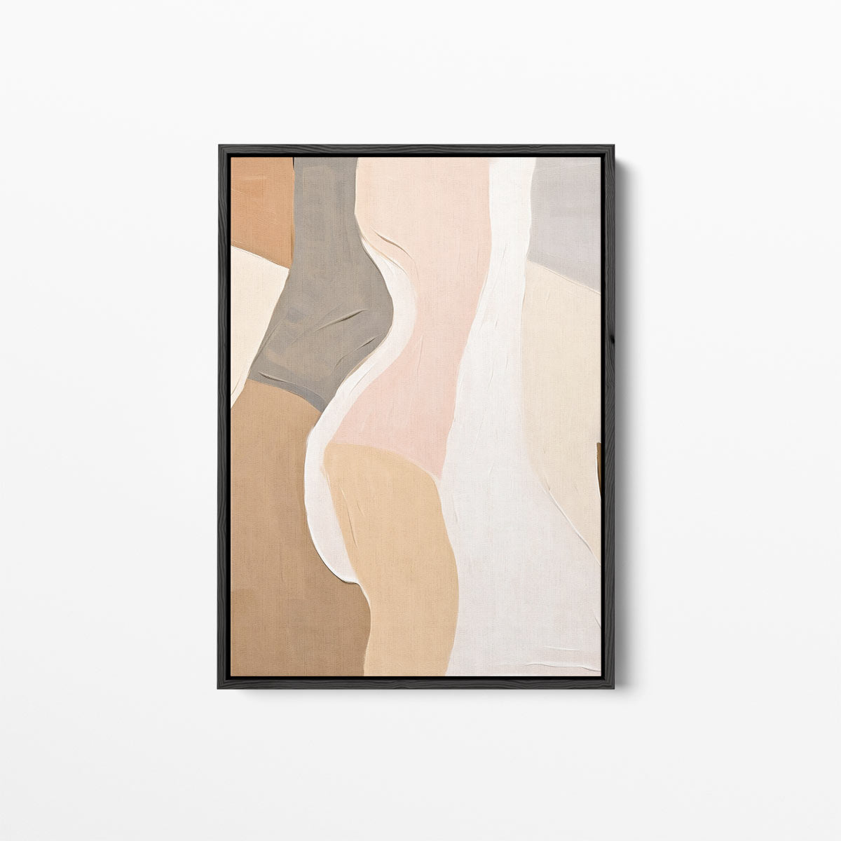 Abstracte Vormen in Zachte Tinten – canvas kunstwerk als wanddecoratie