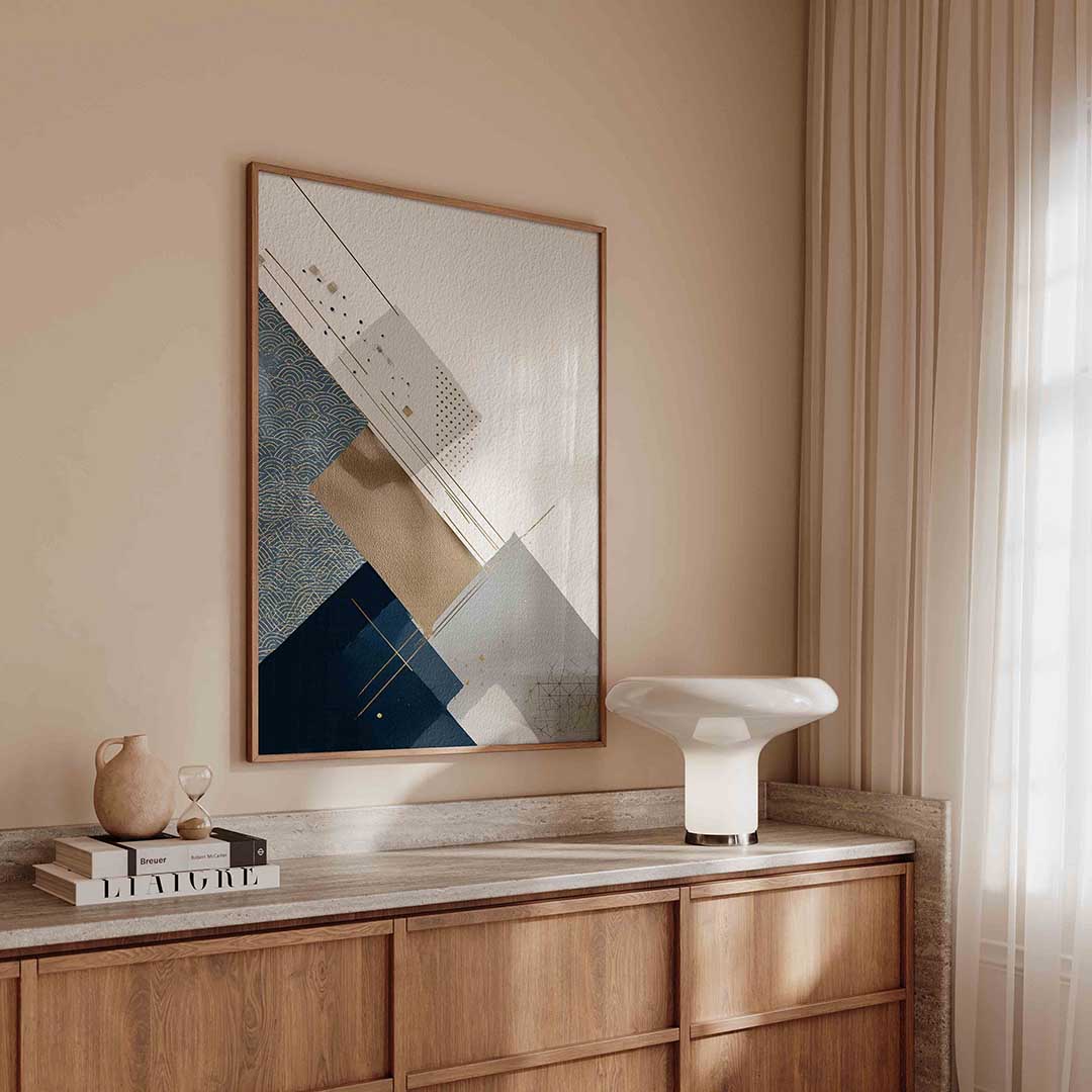 Abstracte geometrische vormen – abstracte poster in staand formaat