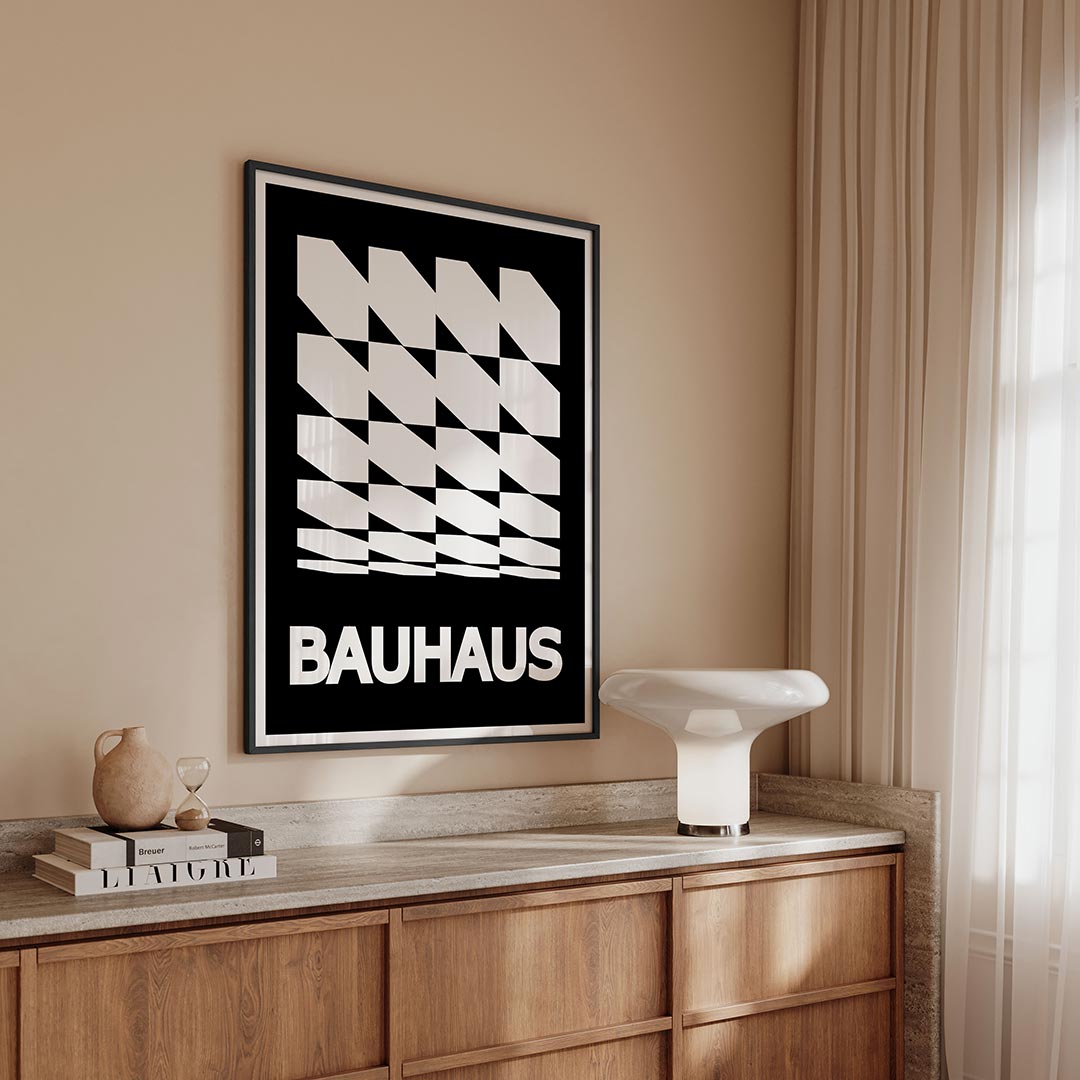  – geometrische Bauhaus poster in staand formaat