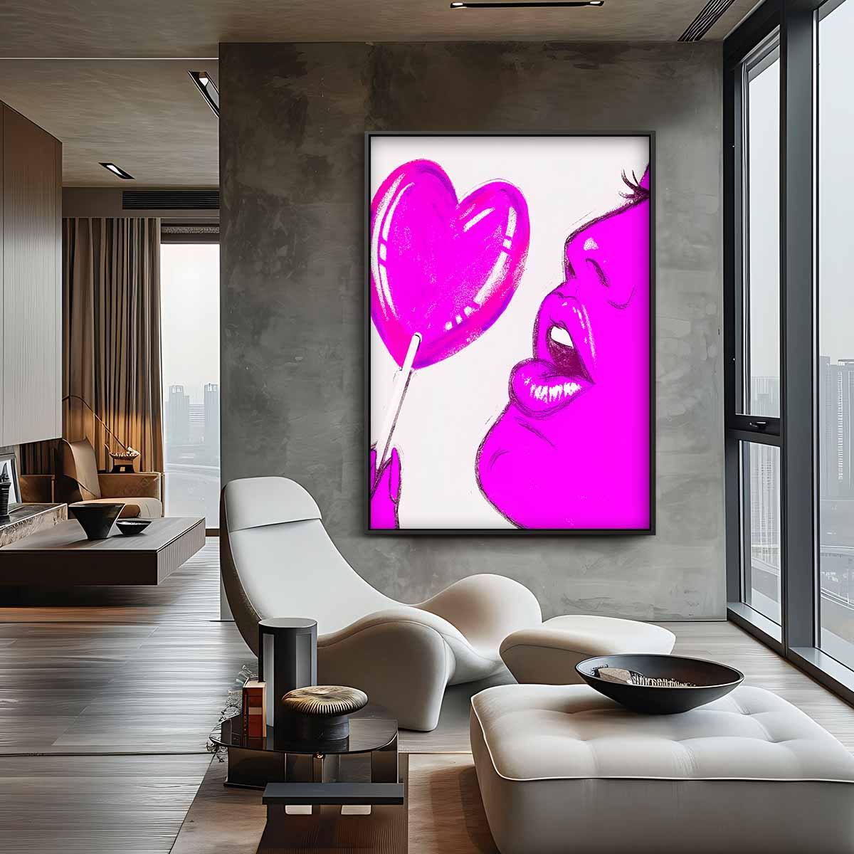 Pop Art Lollipop Sensatie – canvas wanddecoratie in portret formaat