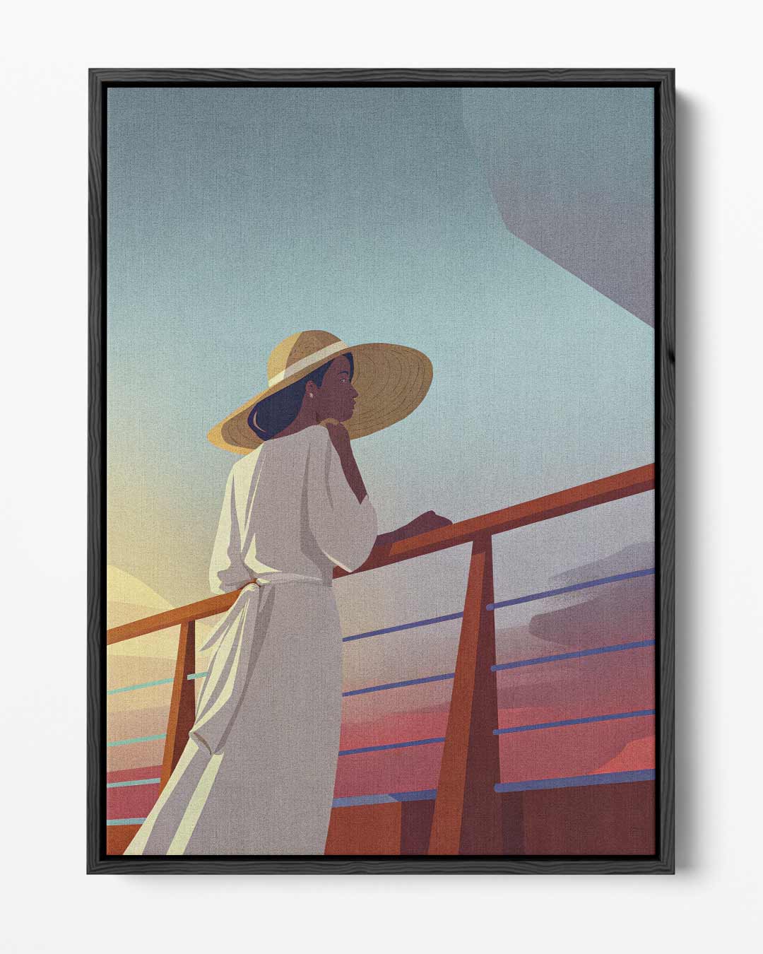 Zomerse Reflecties – portret kunstwerk als wanddecoratie
