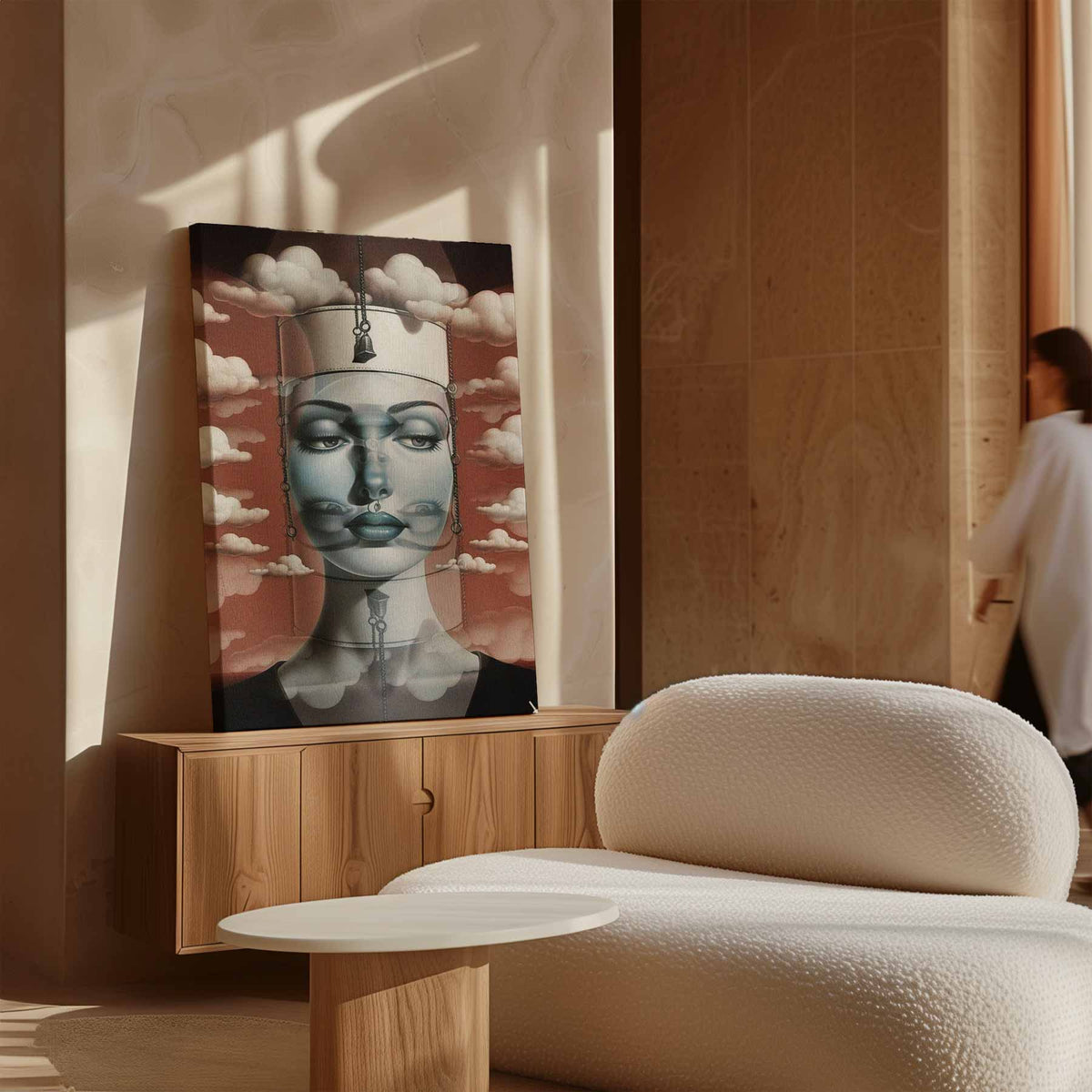 Dromerige Illusie – modern portret kunstwerk van WallArtistic