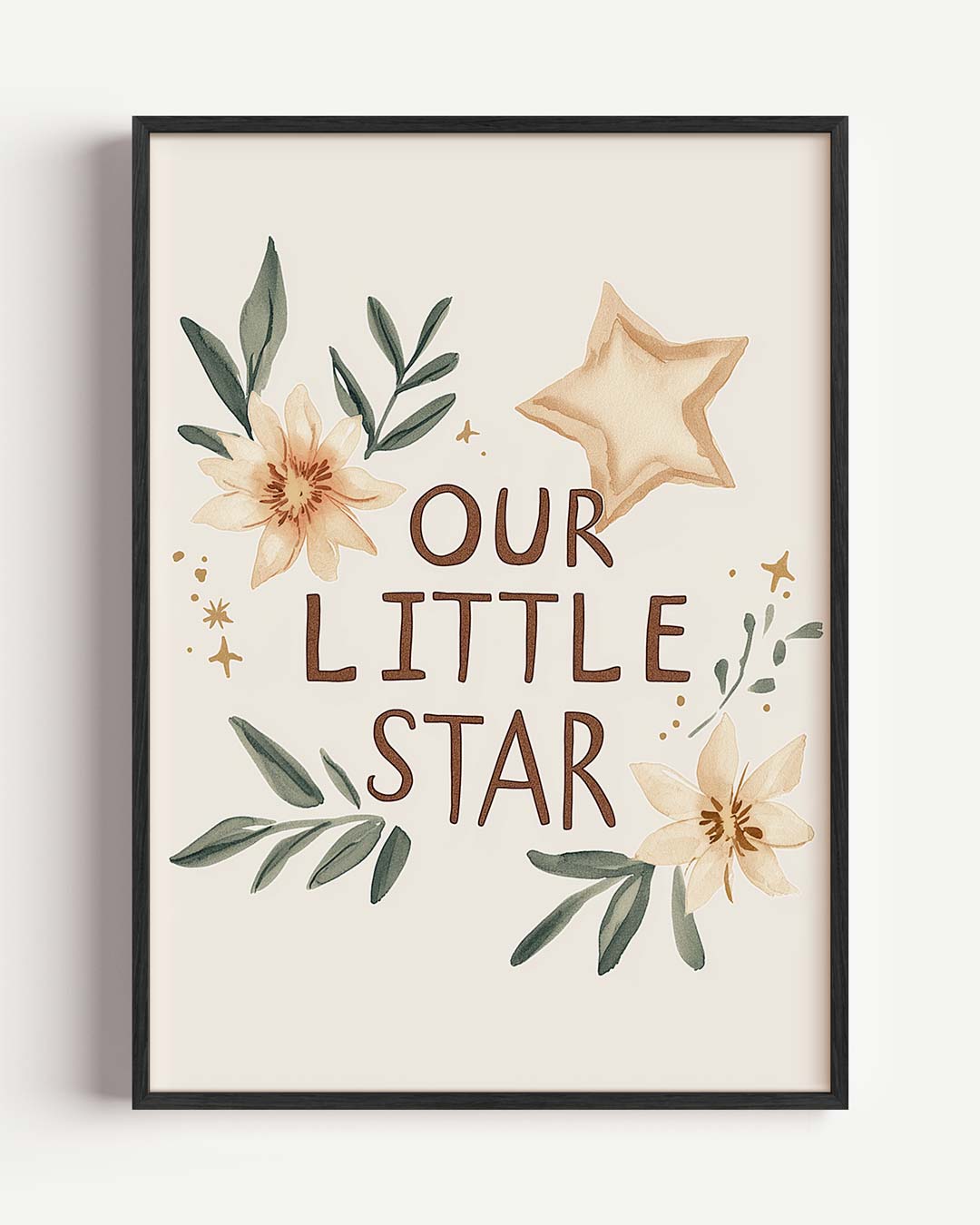 Our Little Star – kids portret poster als wanddecoratie