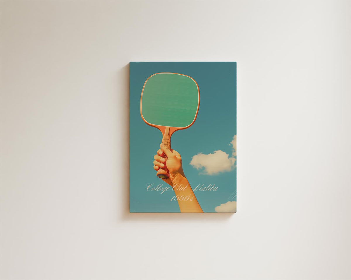 Vintage Tennis Racket – modern portret kunstwerk van WallArtistic